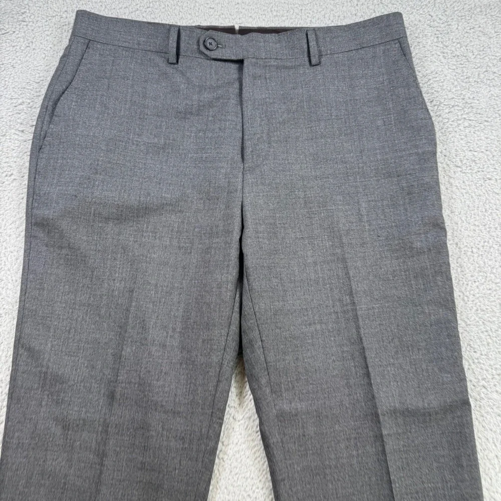 Banana Republic Vitale Barberis Canonico Wool Dress Pants Mens 35x30 Gray Slim
